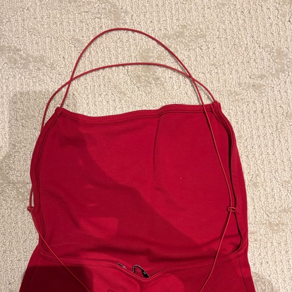 Chic Strapless Red Dress - Picture 4 of 4